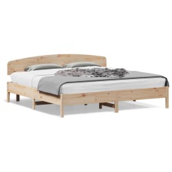 vidaXL Estructura de cama con cabecero madera maciza de pino 200x200cm