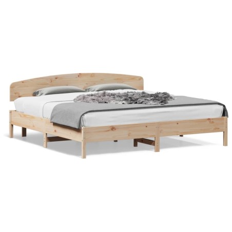 vidaXL Estructura de cama con cabecero madera maciza de pino 200x200cm