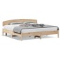 vidaXL Estructura de cama con cabecero madera maciza de pino 200x200cm vidaXL Estructura de cama con cabecero madera maciza de pino 200x200cm