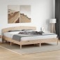 vidaXL Estructura de cama con cabecero madera maciza de pino 200x200cm vidaXL Estructura de cama con cabecero madera maciza de pino 200x200cm