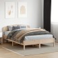 vidaXL Estructura de cama con cabecero madera maciza pino 160x200 cm