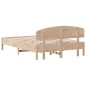 vidaXL Estructura de cama con cabecero madera maciza pino 160x200 cm