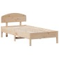 vidaXL Estructura de cama con cabecero madera maciza pino 75x190 cm vidaXL Estructura de cama con cabecero madera maciza pino 75x190 cm
