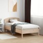 vidaXL Estructura de cama con cabecero madera maciza pino 75x190 cm vidaXL Estructura de cama con cabecero madera maciza pino 75x190 cm