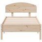 vidaXL Estructura de cama con cabecero madera maciza pino 75x190 cm vidaXL Estructura de cama con cabecero madera maciza pino 75x190 cm
