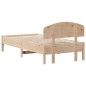 vidaXL Estructura de cama con cabecero madera maciza pino 75x190 cm vidaXL Estructura de cama con cabecero madera maciza pino 75x190 cm