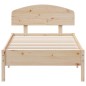 vidaXL Estructura de cama con cabecero madera maciza pino 100x200 cm vidaXL Estructura de cama con cabecero madera maciza pino 100x200 cm