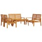 vidaXL Juego de muebles de jardín 5 pzas madera maciza de acacia vidaXL Juego de muebles de jardín 5 pzas madera maciza de acacia