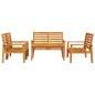 vidaXL Juego de muebles de jardín 5 pzas madera maciza de acacia vidaXL Juego de muebles de jardín 5 pzas madera maciza de acacia