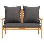 vidaXL Juego de muebles jardín 5 pzas con cojines madera maciza acacia