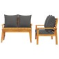 vidaXL Set de muebles para jardín 3 piezas con cojines madera acacia vidaXL Set de muebles para jardín 3 piezas con cojines madera acacia