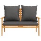 vidaXL Set de muebles para jardín 3 piezas con cojines madera acacia vidaXL Set de muebles para jardín 3 piezas con cojines madera acacia