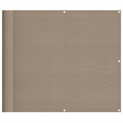 vidaXL Pantalla de balcón 100% poliéster Oxford taupé 90x800 cm