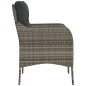 vidaXL Sillones de jardín con cojines 2 uds ratán sintético gris vidaXL Sillones de jardín con cojines 2 uds ratán sintético gris