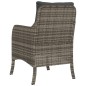 vidaXL Sillones de jardín con cojines 2 uds ratán sintético gris vidaXL Sillones de jardín con cojines 2 uds ratán sintético gris