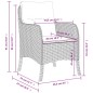 vidaXL Sillones de jardín con cojines 2 uds ratán sintético gris vidaXL Sillones de jardín con cojines 2 uds ratán sintético gris