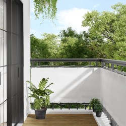 vidaXL Pantalla de balcón 100% poliéster Oxford blanco 75x800 cm