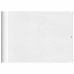 vidaXL Pantalla de balcón 100% poliéster Oxford blanco 75x800 cm