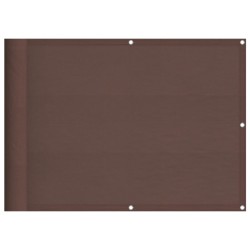 vidaXL Pantalla de balcón 100% poliéster Oxford marrón 75x1000 cm
