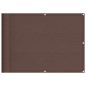 vidaXL Pantalla de balcón 100% poliéster Oxford marrón 75x1000 cm vidaXL Pantalla de balcón 100% poliéster Oxford marrón 75x1000 cm