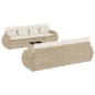 vidaXL Set de sofás de jardín 9 pzas con cojines ratán sintético beige