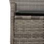 vidaXL Sillas de jardín y cojines 2 uds ratán PE gris y madera maciza vidaXL Sillas de jardín y cojines 2 uds ratán PE gris y madera maciza