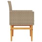 vidaXL Sillas de jardín con cojín 2 uds ratán PE beige y madera acacia vidaXL Sillas de jardín con cojín 2 uds ratán PE beige y madera acacia