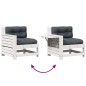 vidaXL Set muebles jardín con cojines 8 pzas madera maciza pino blanco vidaXL Set muebles jardín con cojines 8 pzas madera maciza pino blanco