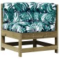 vidaXL Juego de muebles jardín 8 pzas y cojines madera pino impregnada vidaXL Juego de muebles jardín 8 pzas y cojines madera pino impregnada