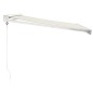 vidaXL Toldo retráctil aluminio y tela color crema 3,5x2,5 m vidaXL Toldo retráctil aluminio y tela color crema 3,5x2,5 m
