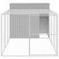 vidaXL Caseta perros corral acero galvanizado gris claro 214x457x181cm