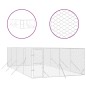 vidaXL Perrera de exterior acero galvanizado plateado 4x8x2 m vidaXL Perrera de exterior acero galvanizado plateado 4x8x2 m