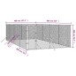 vidaXL Perrera de exterior acero galvanizado plateado 4x8x2 m vidaXL Perrera de exterior acero galvanizado plateado 4x8x2 m
