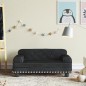 vidaXL Sofá para niños de terciopelo negro 70x45x30 cm