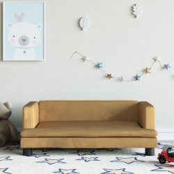 vidaXL Sofá para niños de terciopelo marrón 80x45x30 cm