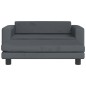 vidaXL Sofá para niños y reposapiés terciopelo gris oscuro 100x50x30cm vidaXL Sofá para niños y reposapiés terciopelo gris oscuro 100x50x30cm