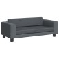 vidaXL Sofá para niños y reposapiés terciopelo gris oscuro 100x50x30cm vidaXL Sofá para niños y reposapiés terciopelo gris oscuro 100x50x30cm