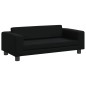 vidaXL Sofá para niños y reposapiés cuero sintético negro 100x50x30 cm vidaXL Sofá para niños y reposapiés cuero sintético negro 100x50x30 cm