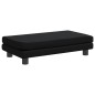 vidaXL Sofá para niños y reposapiés cuero sintético negro 100x50x30 cm vidaXL Sofá para niños y reposapiés cuero sintético negro 100x50x30 cm