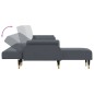 vidaXL Sofá cama en forma de L terciopelo gris oscuro 271x140x70 cm vidaXL Sofá cama en forma de L terciopelo gris oscuro 271x140x70 cm