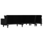 vidaXL Sofá cama en forma de L tela negro 275x140x70 cm vidaXL Sofá cama en forma de L tela negro 275x140x70 cm