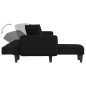 vidaXL Sofá cama en forma de L tela negro 275x140x70 cm vidaXL Sofá cama en forma de L tela negro 275x140x70 cm