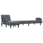 vidaXL Sofá cama en forma de L terciopelo gris oscuro 260x140x70 cm vidaXL Sofá cama en forma de L terciopelo gris oscuro 260x140x70 cm