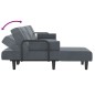 vidaXL Sofá cama en forma de L terciopelo gris oscuro 260x140x70 cm vidaXL Sofá cama en forma de L terciopelo gris oscuro 260x140x70 cm