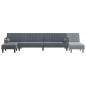 vidaXL Sofá cama en forma de L terciopelo gris oscuro 260x140x70 cm vidaXL Sofá cama en forma de L terciopelo gris oscuro 260x140x70 cm