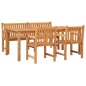 vidaXL Juego de comedor para jardín 4 piezas madera maciza de teca vidaXL Juego de comedor para jardín 4 piezas madera maciza de teca
