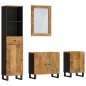 vidaXL Conjunto de muebles de baño 4 piezas madera maciza de mango vidaXL Conjunto de muebles de baño 4 piezas madera maciza de mango