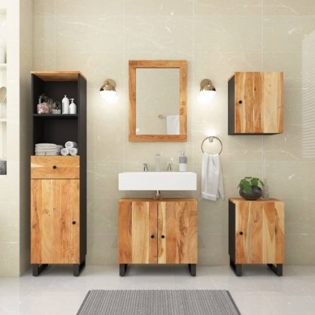 vidaXL Conjunto de muebles de baño 5 piezas madera maciza de acacia