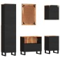 vidaXL Conjunto de muebles de baño 5 piezas madera maciza de acacia