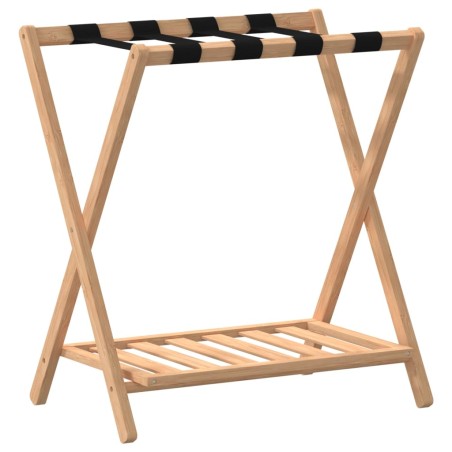 vidaXL Soporte para maletas bambú 68x38x58 cm